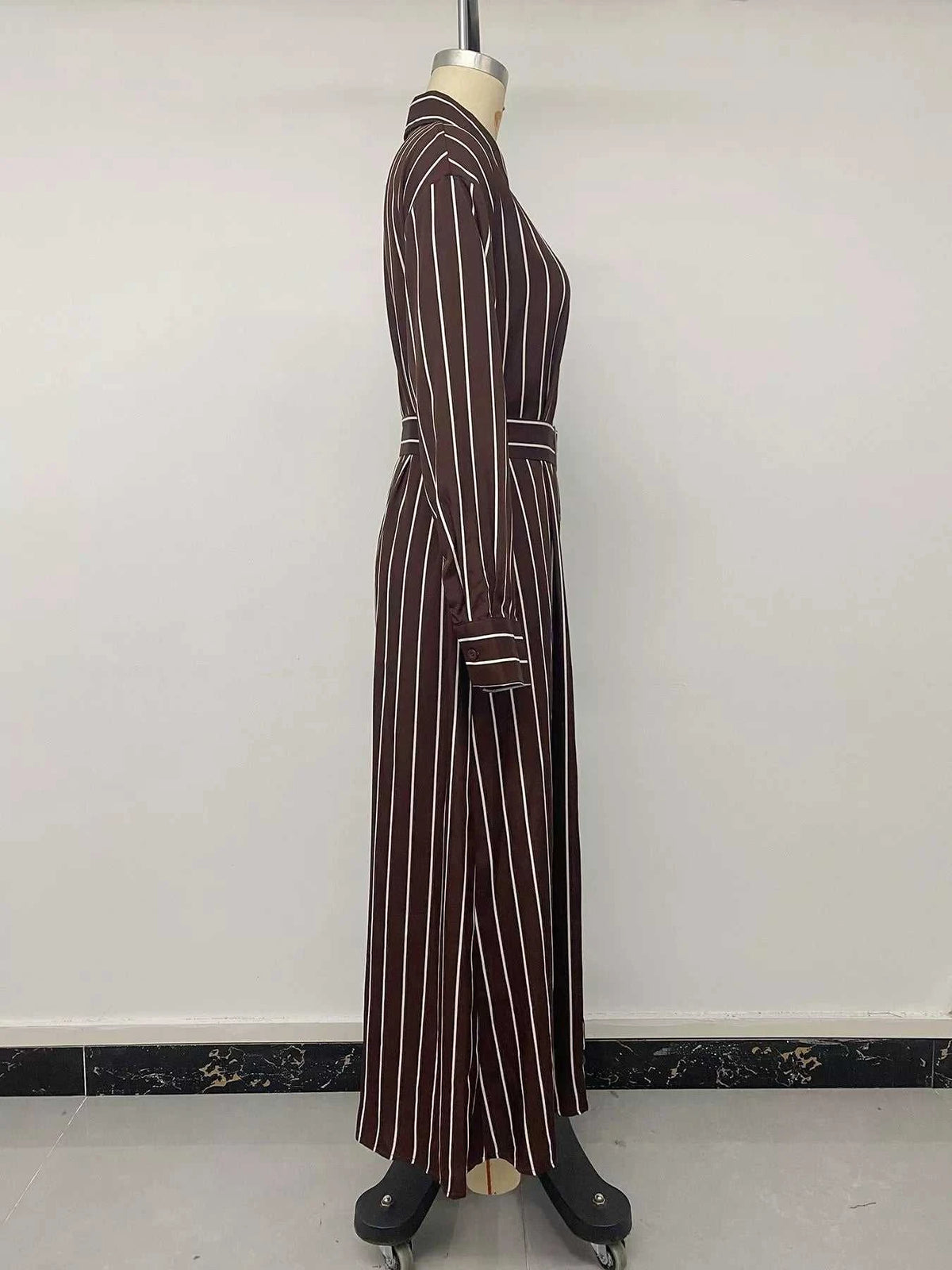 Striped Long Sleeve Belted Shirt Dress 100100507231322 37 Affordable Fashion Under $100 Jerry's Apparel 