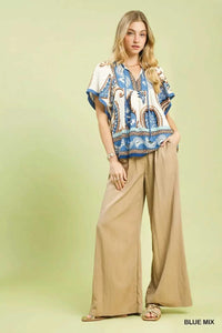 Umgee Mix Paisley Border Print Tassel Top 100100469451868 45 Affordable Fashion Under $100 Jerry's Apparel 