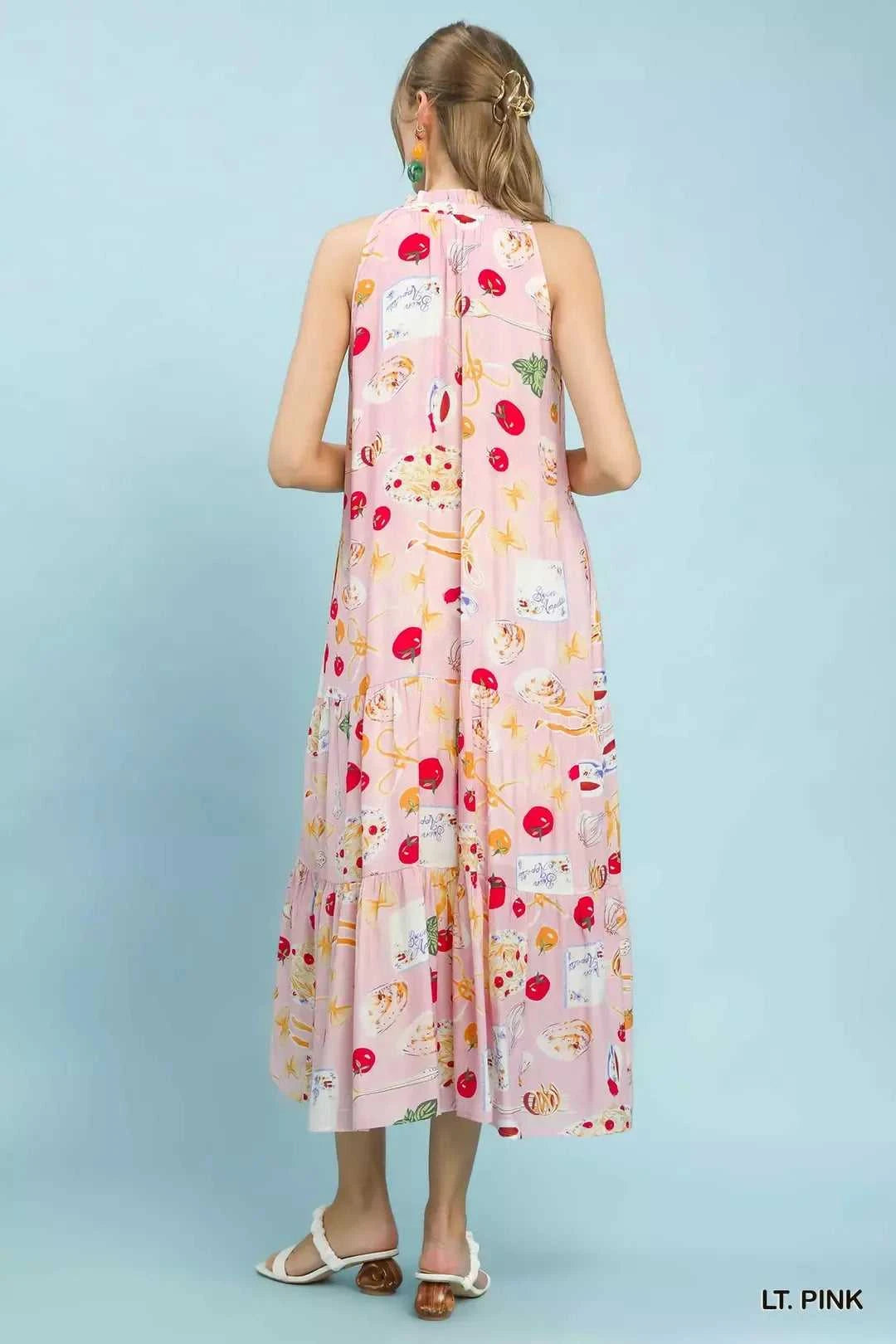 Umgee Abstract Print Tiered Halter Midi Dress 100100096161442 66 Affordable Fashion Under $100 Jerry's Apparel 