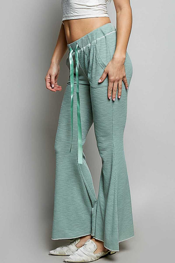 POL Drawstring Textured Ribbed Knit Pants 100100392334301 62 Affordable Fashion Under $100 Jerry's Apparel 