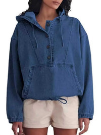 Casual Hooded Kangaroo Pocket Denim Jacket 101003999941412 64 Affordable Fashion Under $100 Jerry's Apparel 