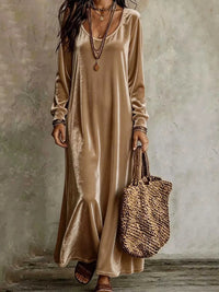 Velvet Maxi Dress with Flowy Hem 100100506619632 27 Affordable Fashion Under $100 Jerry's Apparel 