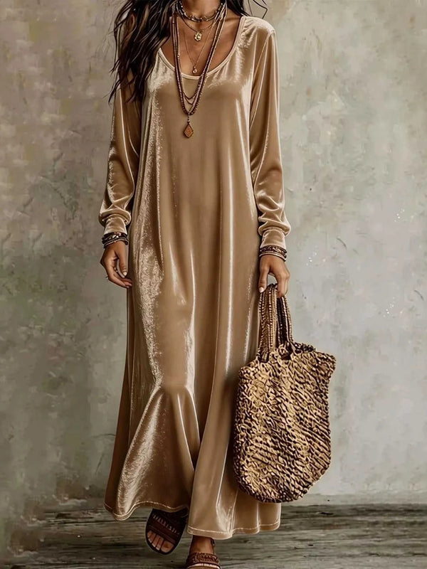 Velvet Maxi Dress with Flowy Hem 100100506619632 27 Affordable Fashion Under $100 Jerry's Apparel 