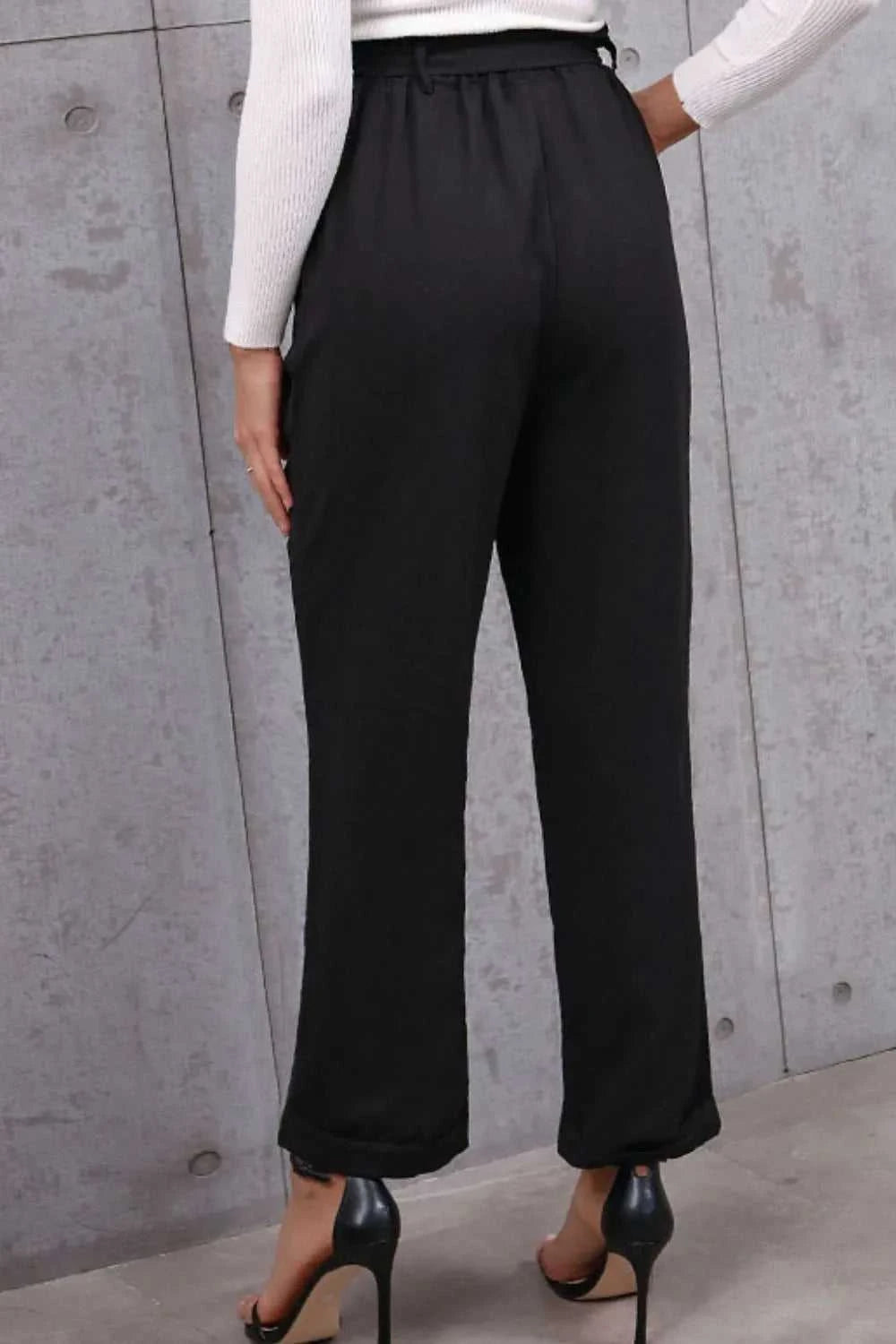 Belted Paperbag Waist Pants 100100696261209 36 Affordable Fashion Under $100 Jerry's Apparel 