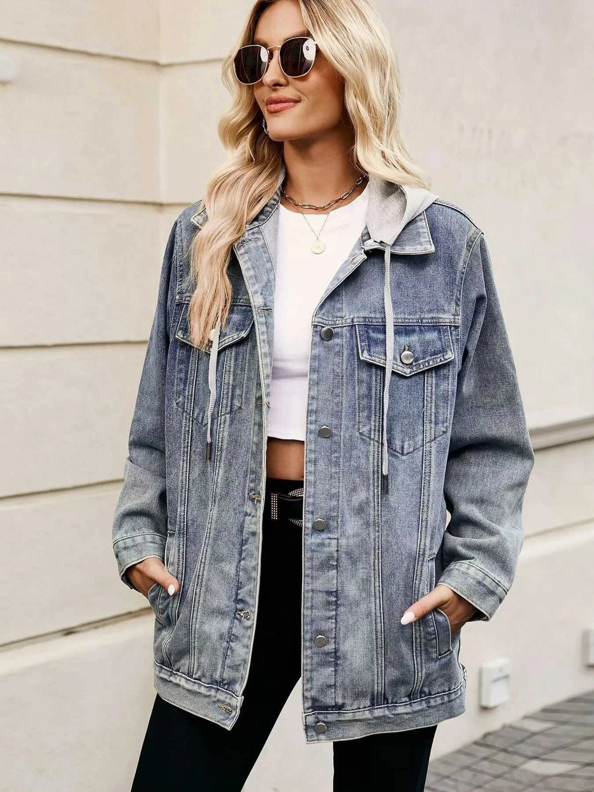 Button Up Long Sleeve Denim Jacket 100100316291883 79 Affordable Fashion Under $100 Jerry's Apparel 