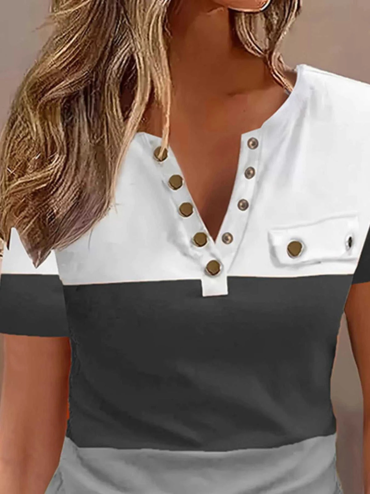 Color Block Short Sleeve Casual T-Shirt 100100962651650 30 Affordable Fashion Under $100 Jerry's Apparel 