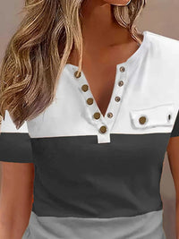 Color Block Short Sleeve Casual T-Shirt 100100962651650 30 Affordable Fashion Under $100 Jerry's Apparel 