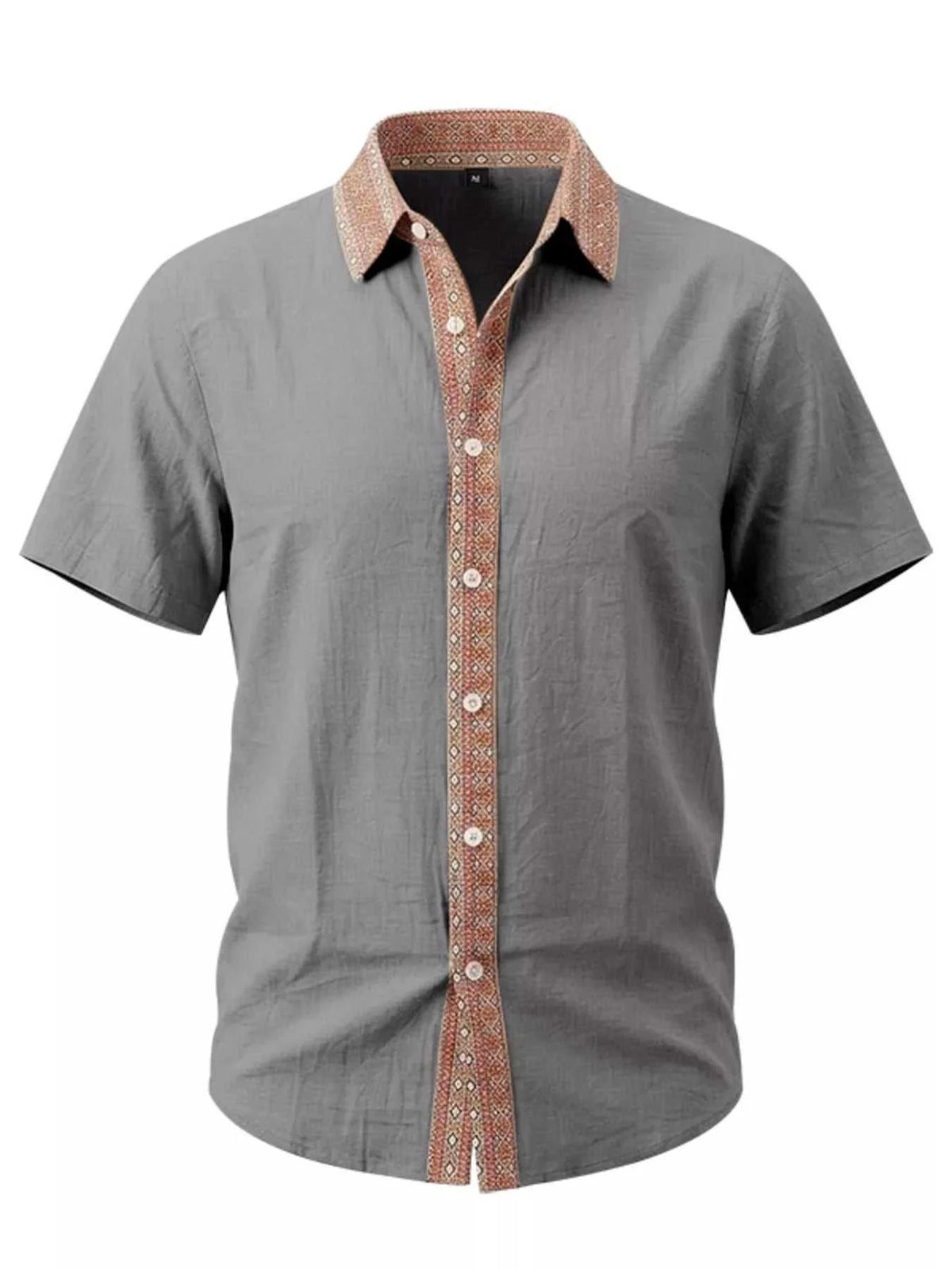Men's Full Size Casual Short Sleeve Linen Shirt Plus Size 104001576183834 29 Affordable Fashion Under $100 Jerry's Apparel 