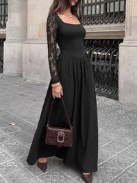 Square Neck Sheer Sleeve Maxi Dress 100100910283369 39 Affordable Fashion Under $100 Jerry's Apparel 