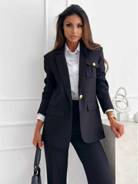 Lapel Collar One Button Blazer 100100419789798 42 Affordable Fashion Under $100 Jerry's Apparel 