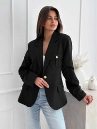 Lapel Collar One Button Blazer 100100419789798 42 Affordable Fashion Under $100 Jerry's Apparel 