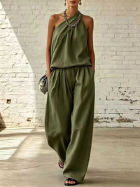 Full Size Sleeveless Top and Wide-Leg Pants Set Plus Size 101001393888731 42 Affordable Fashion Under $100 Jerry's Apparel 
