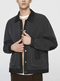 Men's Plus Size Snap Down Long Sleeve Jacket 100400486449495 140 Fashion Forward Plus Size Clothing Jerry's Apparel 