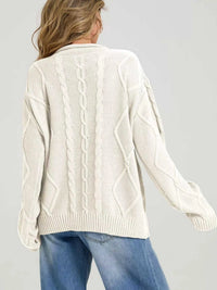 Cable Knit Ribbed Hem Sweater 100100212875190 49 Affordable Fashion Under $100 Jerry's Apparel 