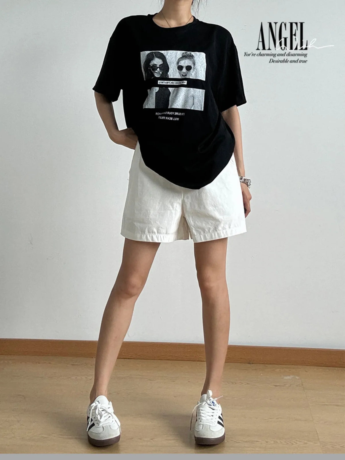 Elastic Waist Casual Shorts