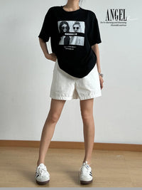 Elastic Waist Casual Shorts