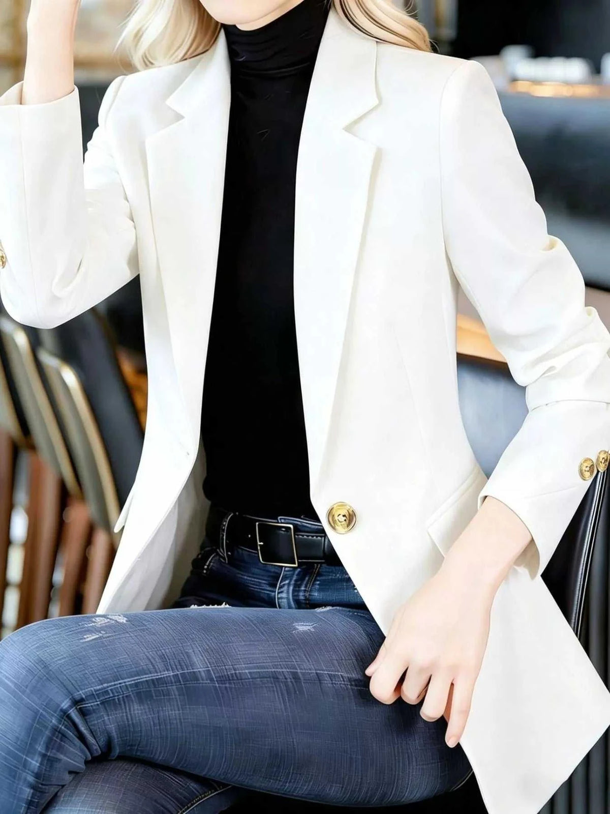 Full Size One Button Lapel Collar Blazer Plus Size 100100736237497 30 Affordable Fashion Under $100 Jerry's Apparel 