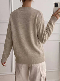 Dropped Shoulder Long Sleeve Sweater 100100679880888 40 Affordable Fashion Under $100 Jerry's Apparel 