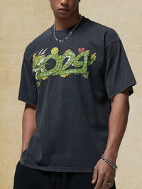 Men's Graphic Round Neck Half Sleeve T-Shirt