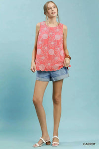 Umgee Floral Embroidered Sleeveless Top 100100699801175 60 Affordable Fashion Under $100 Jerry's Apparel 