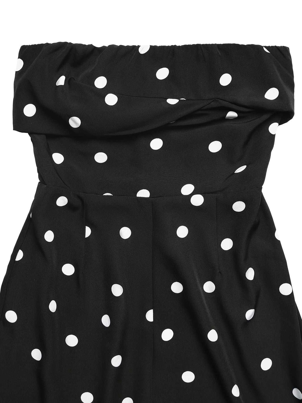 Polka Dot Strapless Wide Leg Jumpsuit 100100163722566 35 Affordable Fashion Under $100 Jerry's Apparel 