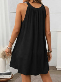 Textured Grecian Neck Mini Dress 100100516101866 24 Affordable Fashion Under $100 Jerry's Apparel 
