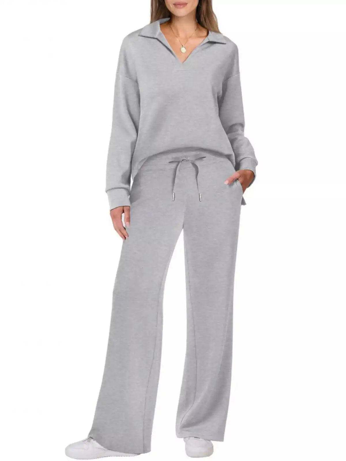Dropped Shoulder Top and Pants Set 101001926020102 36 Gifts for Her Jerry's Apparel 