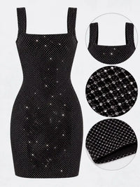 Backless Rhinestone Embellished Bodycon Mini Dress 101001623770086 73 Affordable Fashion Under $100 Jerry's Apparel 