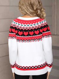 Valentine's Day Heart Pattern Knitted Sweater 100100255476556 52 Affordable Fashion Under $100 Jerry's Apparel 
