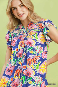 Umgee Floral Ruffle Mini Dress 100100739881046 60 Gifts for Her Jerry's Apparel 