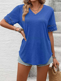 V-Neck Hollow-Out Sleeve T-Shirt 100100632201866 28 Affordable Fashion Under $100 Jerry's Apparel 