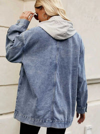 Oversized Button Up Denim Jacket with Hood 100100876233269 72 Affordable Fashion Under $100 Jerry's Apparel 