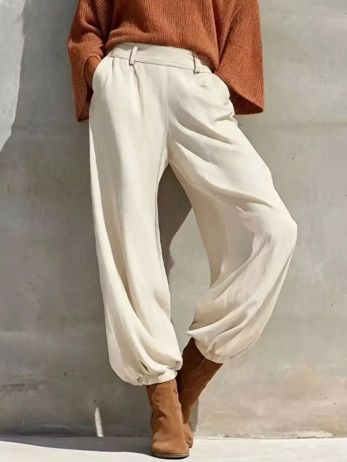 One-Shoulder Knit Top and High-Waisted Pants Set 101001302987869 58 Women's Pants Set Gifts for Her Jerry's Apparel 