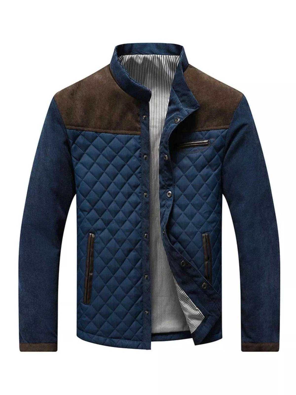 Men's Full Size Quilted Snap Down Jacket Plus Size 100400701520049 75 Affordable Fashion Under $100 Jerry's Apparel 