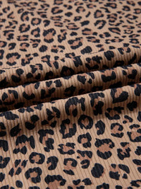 Ribbed Leopard Print Contrast Collar Zip Hoodie 100100044377034 47 Affordable Fashion Under $100 Jerry's Apparel 