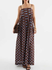 Polka Dot Pleated Detail Maxi Dress 100100737437161 50 Affordable Fashion Under $100 Jerry's Apparel 