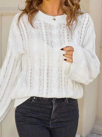 Cable Knit Long Sleeve Sweater 100100664831062 46 Affordable Fashion Under $100 Jerry's Apparel 