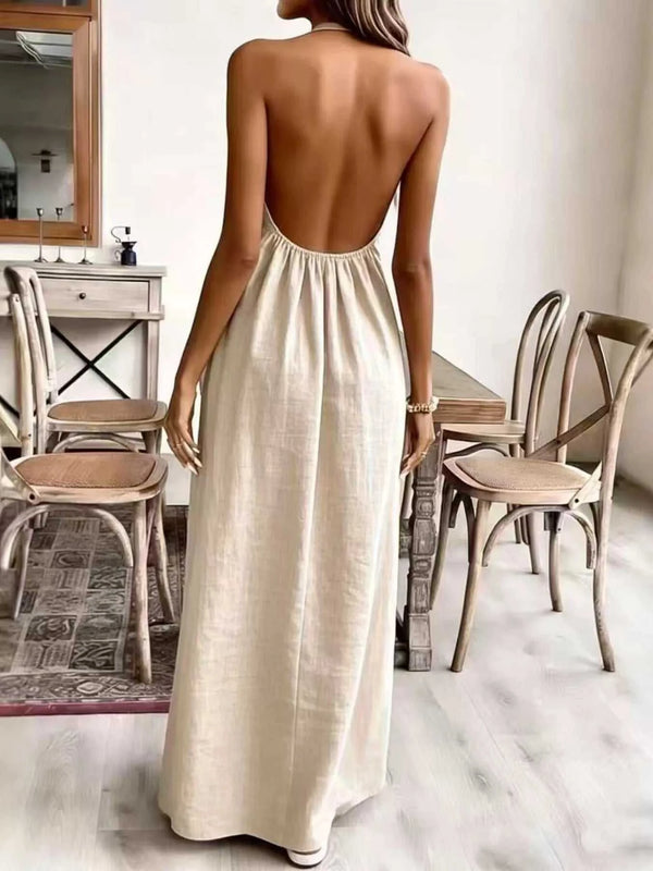 Halter Neck Maxi Dress 100100749564186 39 Affordable Fashion Under $100 Jerry's Apparel 