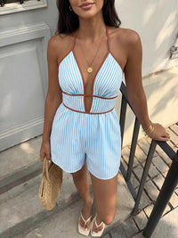 Striped Halter Neck Romper 100100584728812 28 Affordable Fashion Under $100 Jerry's Apparel 