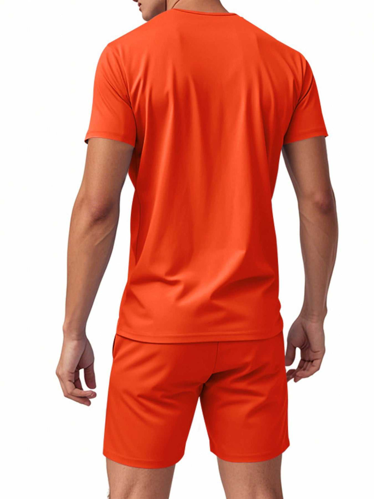 Men's Full Size V-Neck Short Sleeve T-Shirt and Shorts Set Plus Size 100400710859816 35 Affordable Fashion Under $100 Jerry's Apparel 