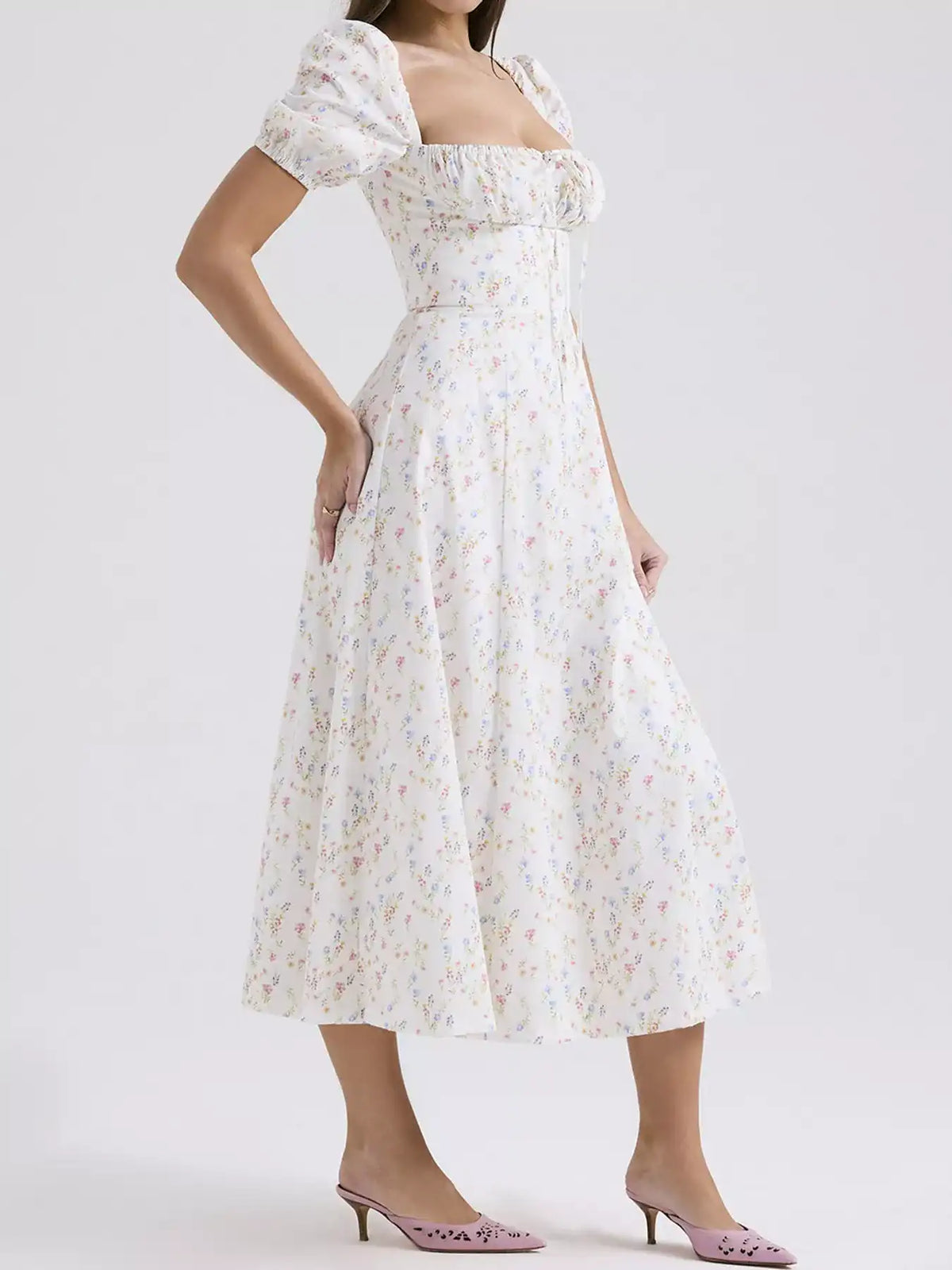Floral Spaghetti Straps Midi Dress 101001005550846 56 Affordable Fashion Under $100 Jerry's Apparel 