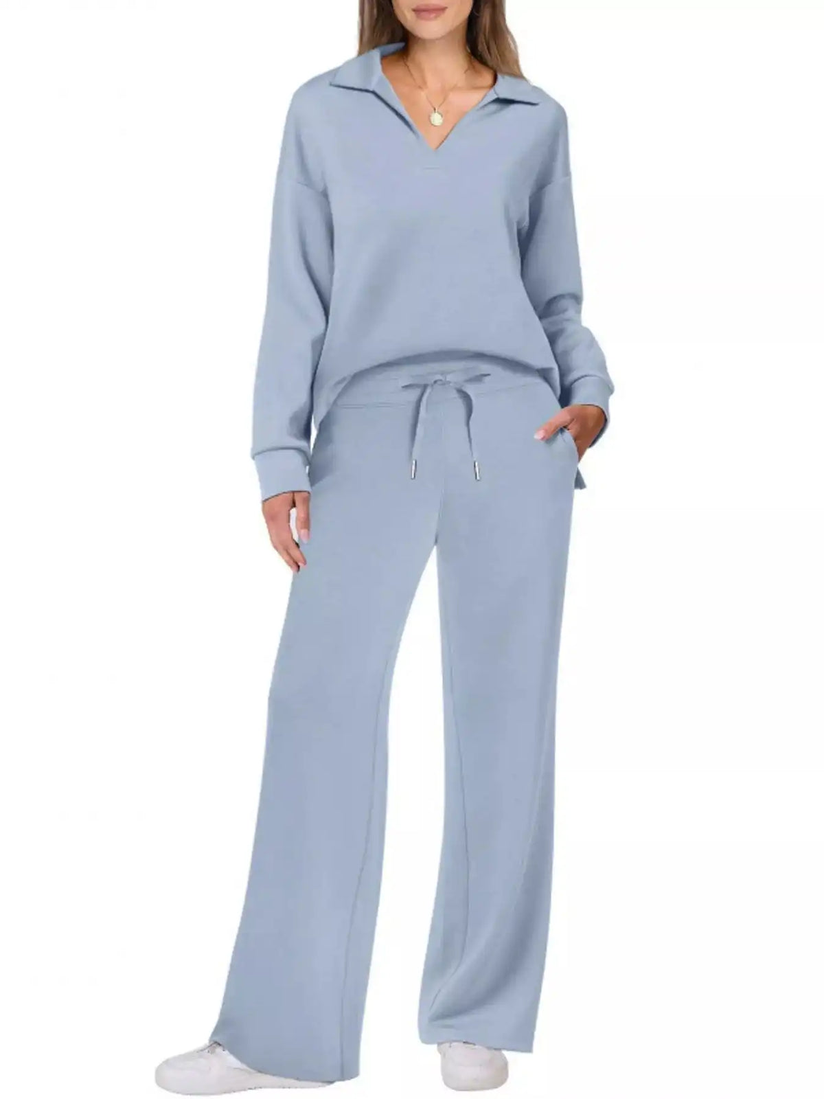 Dropped Shoulder Top and Pants Set 101001926020102 36 Gifts for Her Jerry's Apparel 