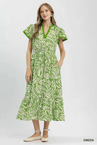 Umgee Paisley Print Midi Dress with Side Pockets 100100692581561 62 Affordable Fashion Under $100 Jerry's Apparel 