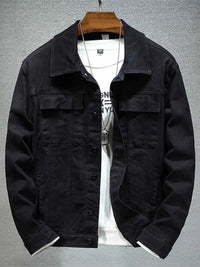 Men's Plus Size Button Up Denim Jacket with Chest Pockets 100400149933031 109 Fashion Forward Plus Size Clothing Jerry's Apparel 