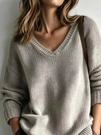 V-Neck Dropped Shoulder Sweater 101002004477831 44 Affordable Fashion Under $100 Jerry's Apparel 