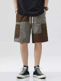 Men's Plus Size Two-Tone Cargo Shorts with Drawstring 100400078788252 34 Affordable Fashion Under $100 Jerry's Apparel 