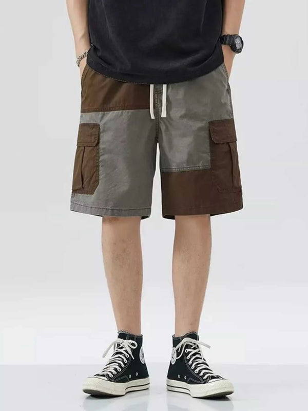 Men's Plus Size Two-Tone Cargo Shorts with Drawstring 100400078788252 34 Affordable Fashion Under $100 Jerry's Apparel 