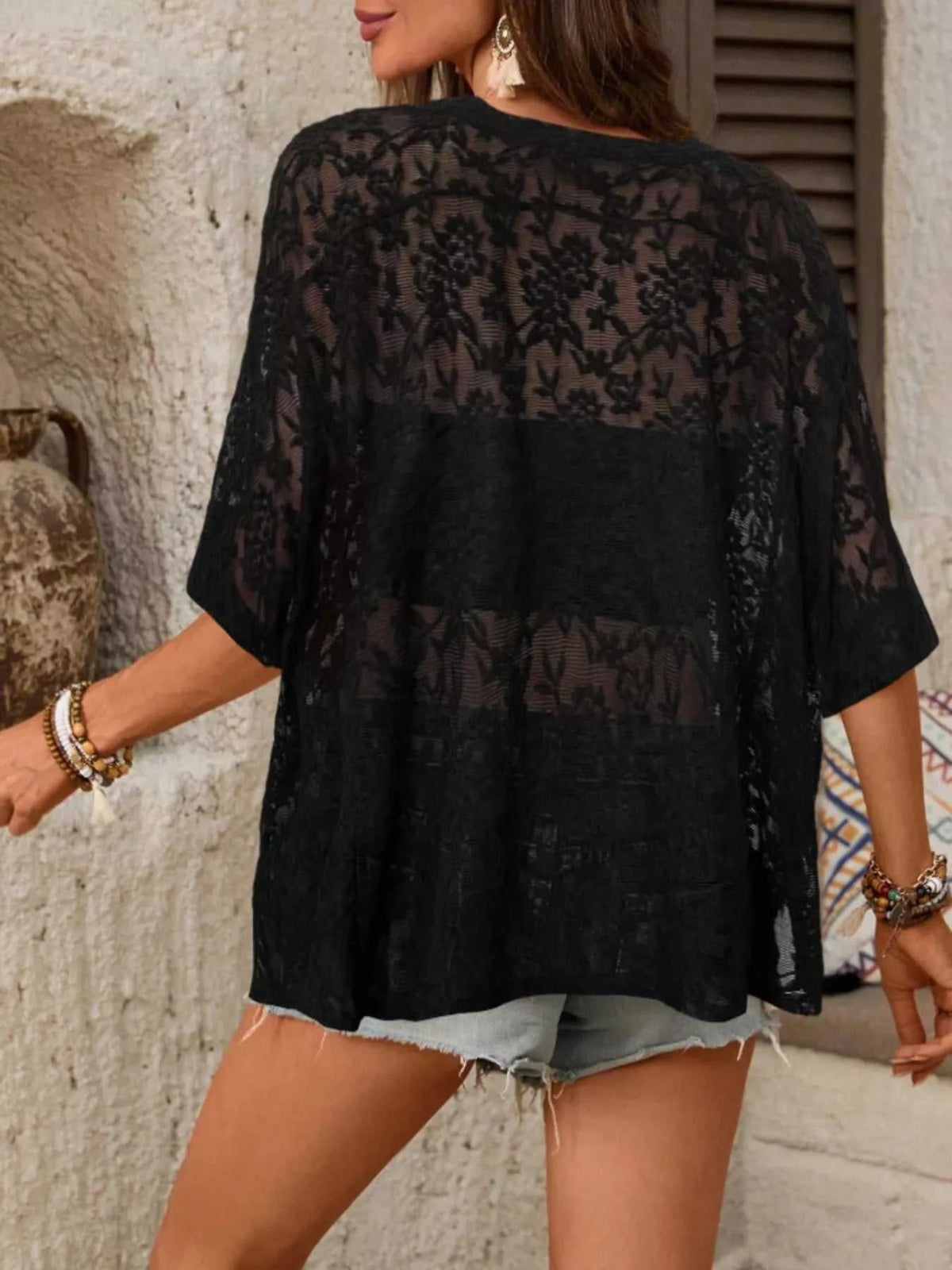 Floral Lace Sheer Round Neck Top 100100671607358 30 Affordable Fashion Under $100 Jerry's Apparel 