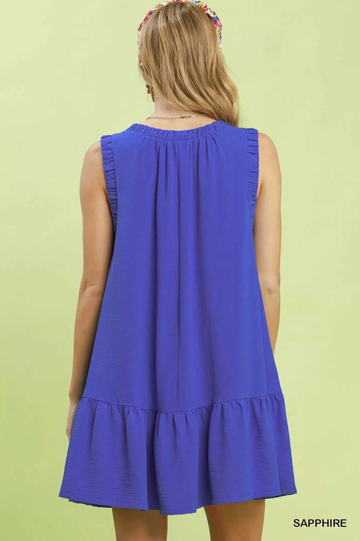 Umgee Sleeveless Ruffle Trim Drop Waist Mini Dress 100100884511182 57 Affordable Fashion Under $100 Jerry's Apparel 