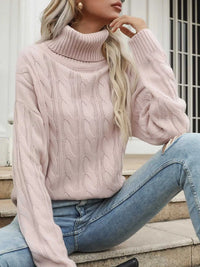 Cable Knit Turtleneck Sweater 100100223936695 41 Women's Sweaters and Knitwear Jerry's Apparel 